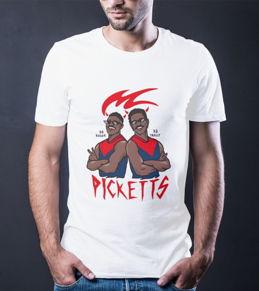Melbourne Demons 36 Kozzie 33 Trelly Picketts AFL T-Shirt