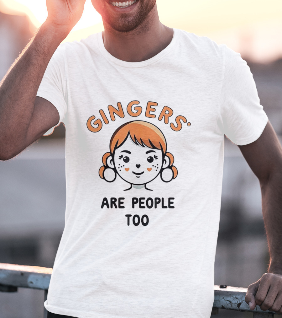 Gingers Are People Too Cartoon Face T-Shirt