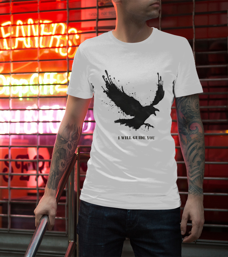 Raven I Will Guide You Splatter T-Shirt