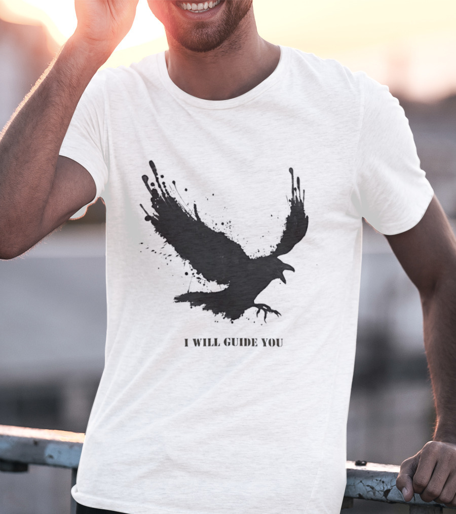 Raven I Will Guide You Splatter T-Shirt
