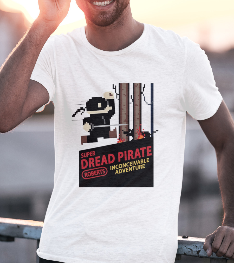 Super Dread Pirate Roberts Inconceivable Adventure The Princess Bride X Super Mario Bros Cartridge T-Shirt