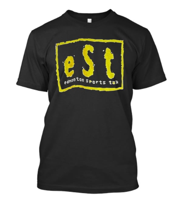 Est Edmonton Sports Talk Yellow Textured T-Shirt