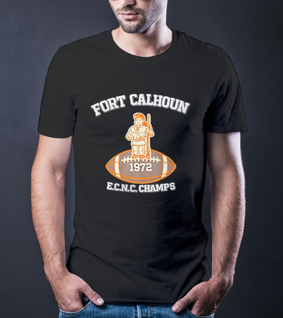 Fort Calhoun 1972 ECNC Champs Football T-Shirt