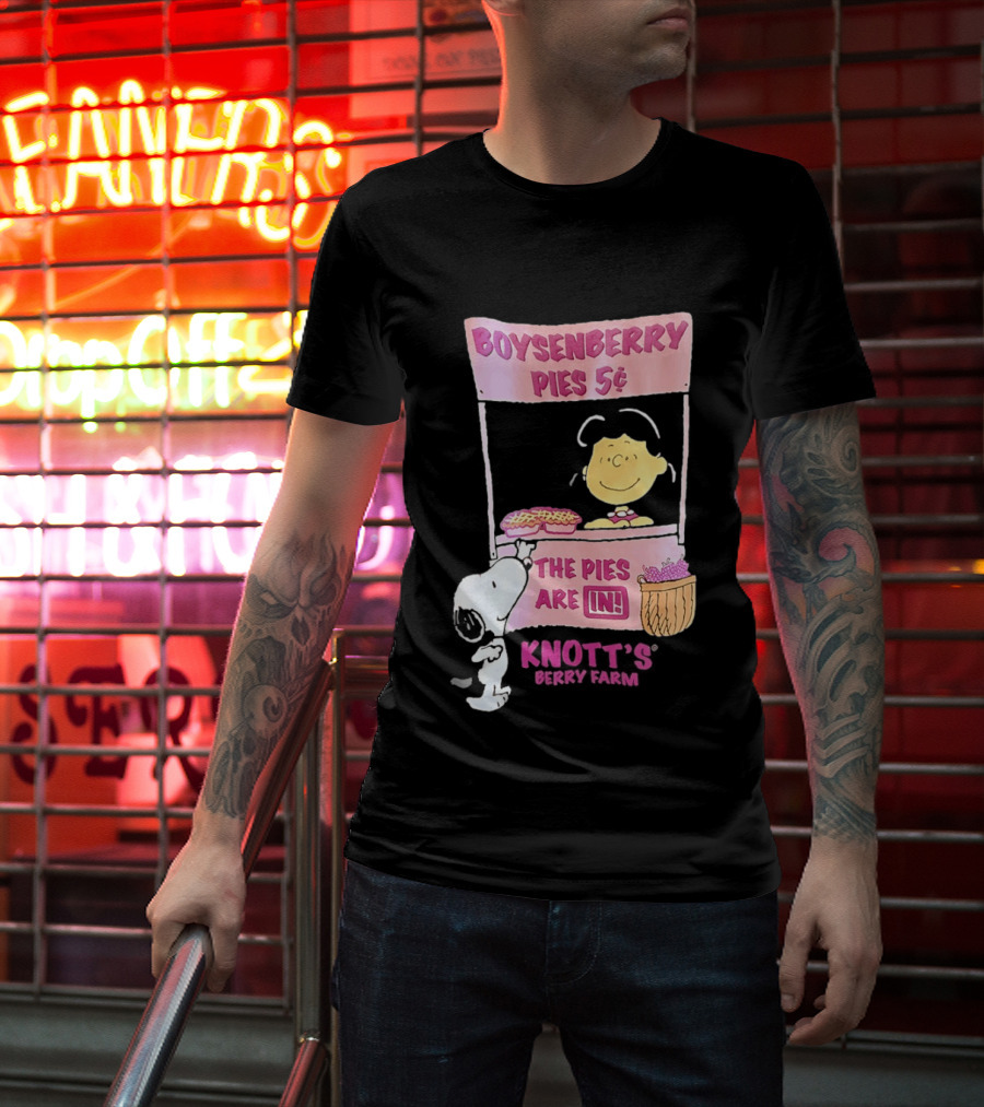 Peanuts Boysenberry Pies 5¢ The Pies Are In Knott's Berry Farm T-Shirt