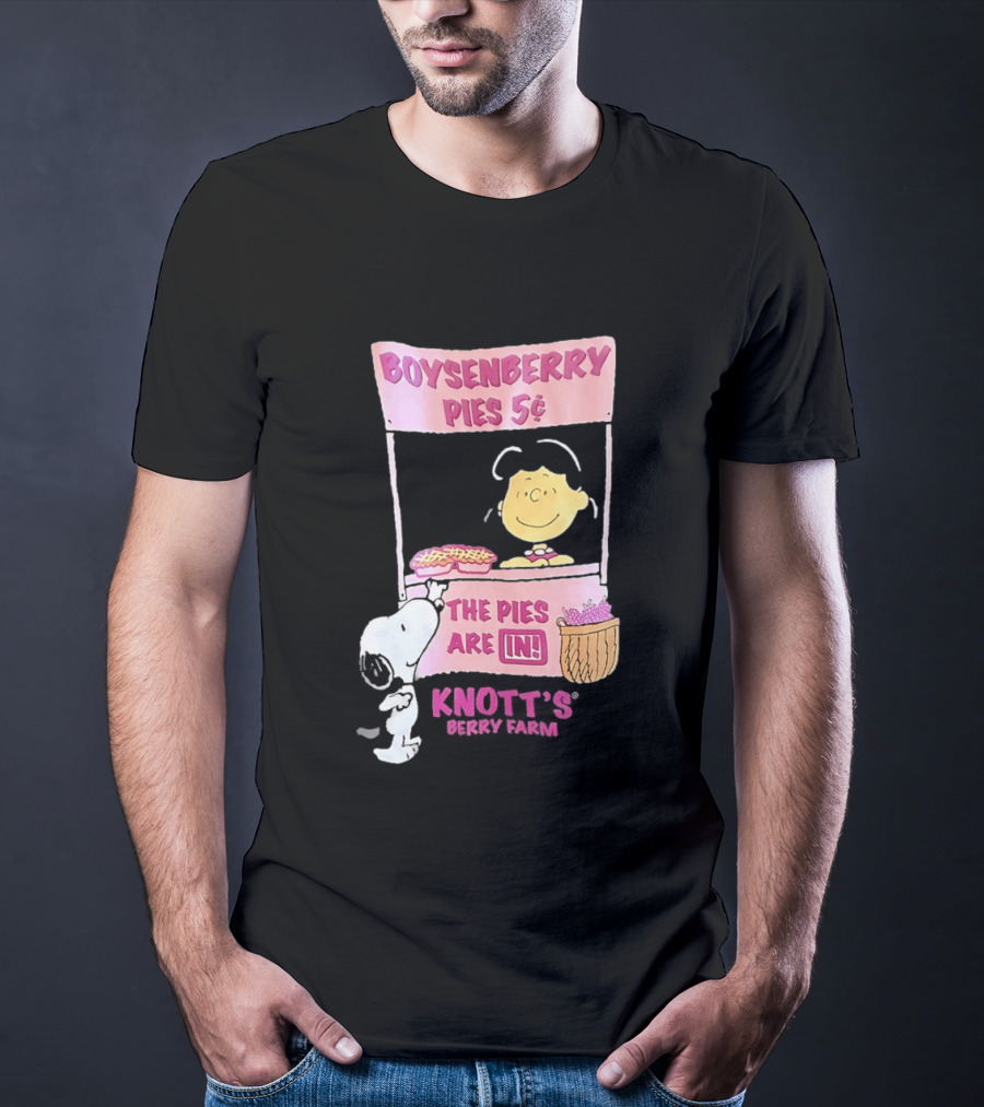 Peanuts Boysenberry Pies 5¢ The Pies Are In Knott's Berry Farm T-Shirt