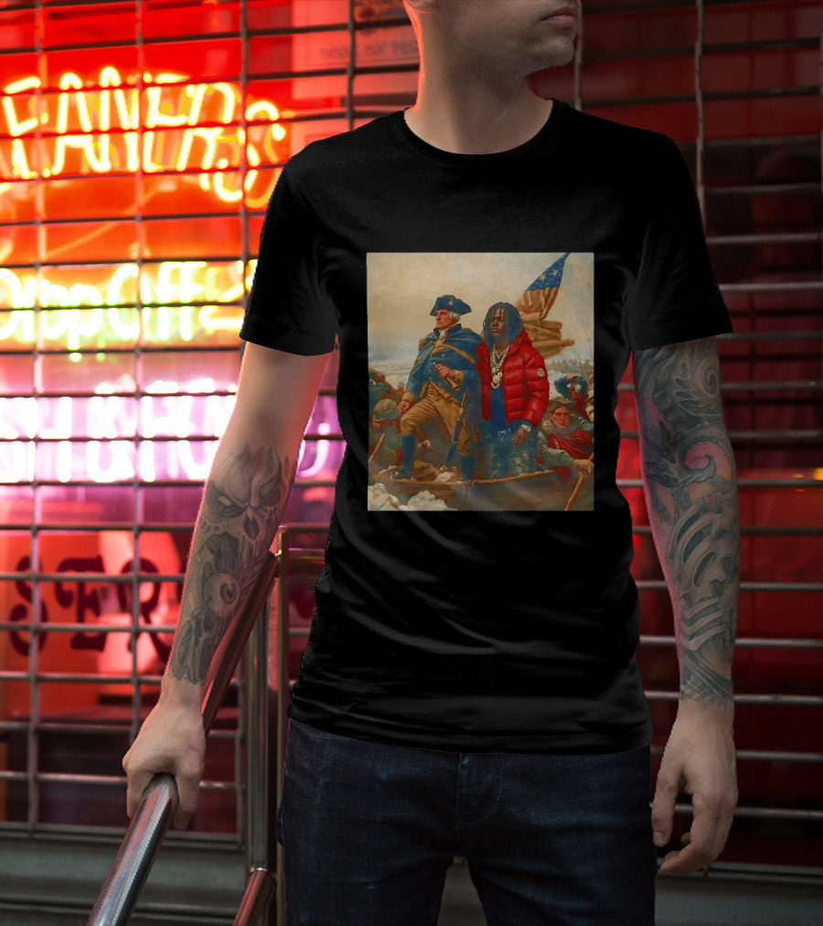 Washington Crossing The Delaware With Chief Keef Collaboration T-Shirt