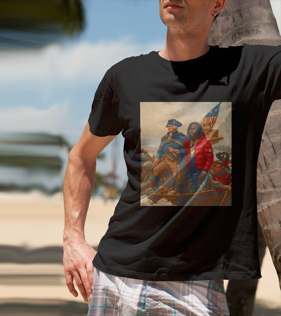 Washington Crossing The Delaware With Chief Keef Collaboration T-Shirt