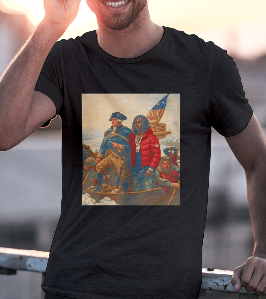 Washington Crossing The Delaware With Chief Keef Collaboration T-Shirt