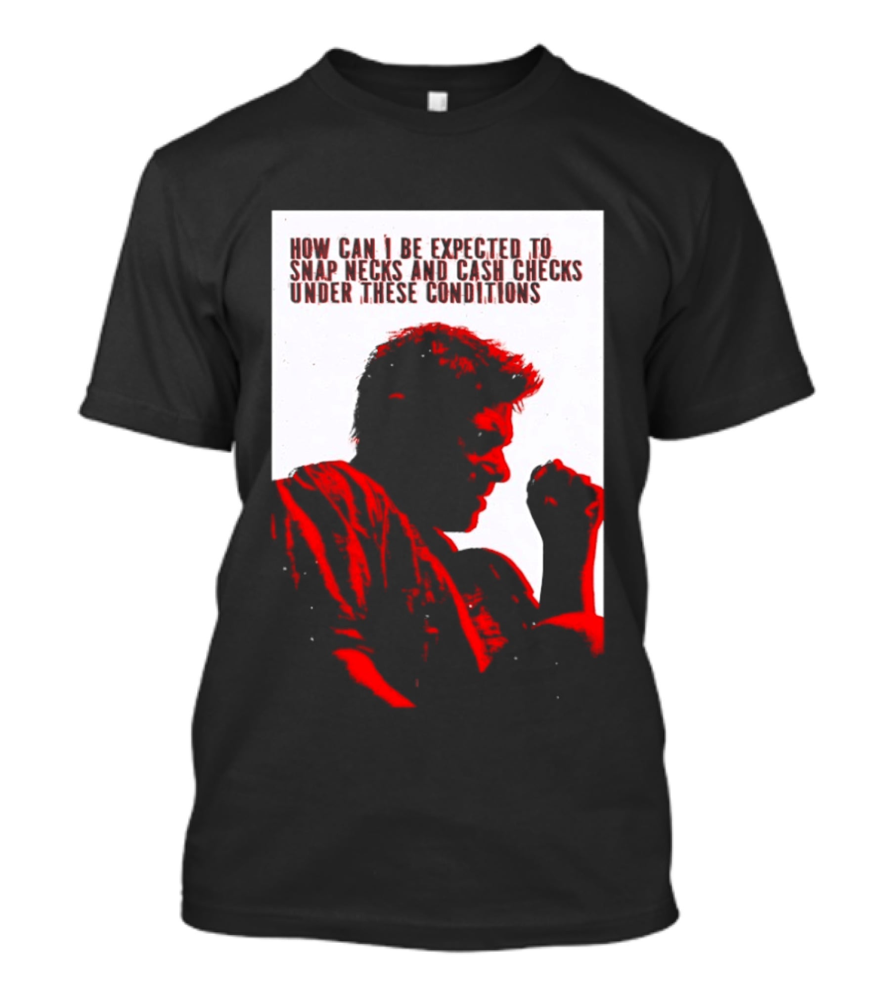 How Can I Be Expected To Snap Necks And Cash Checks Under These Conditions T-Shirt