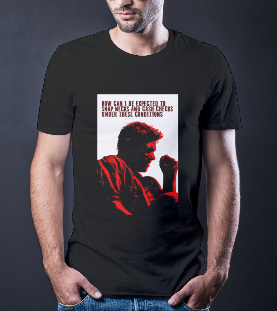 How Can I Be Expected To Snap Necks And Cash Checks Under These Conditions T-Shirt