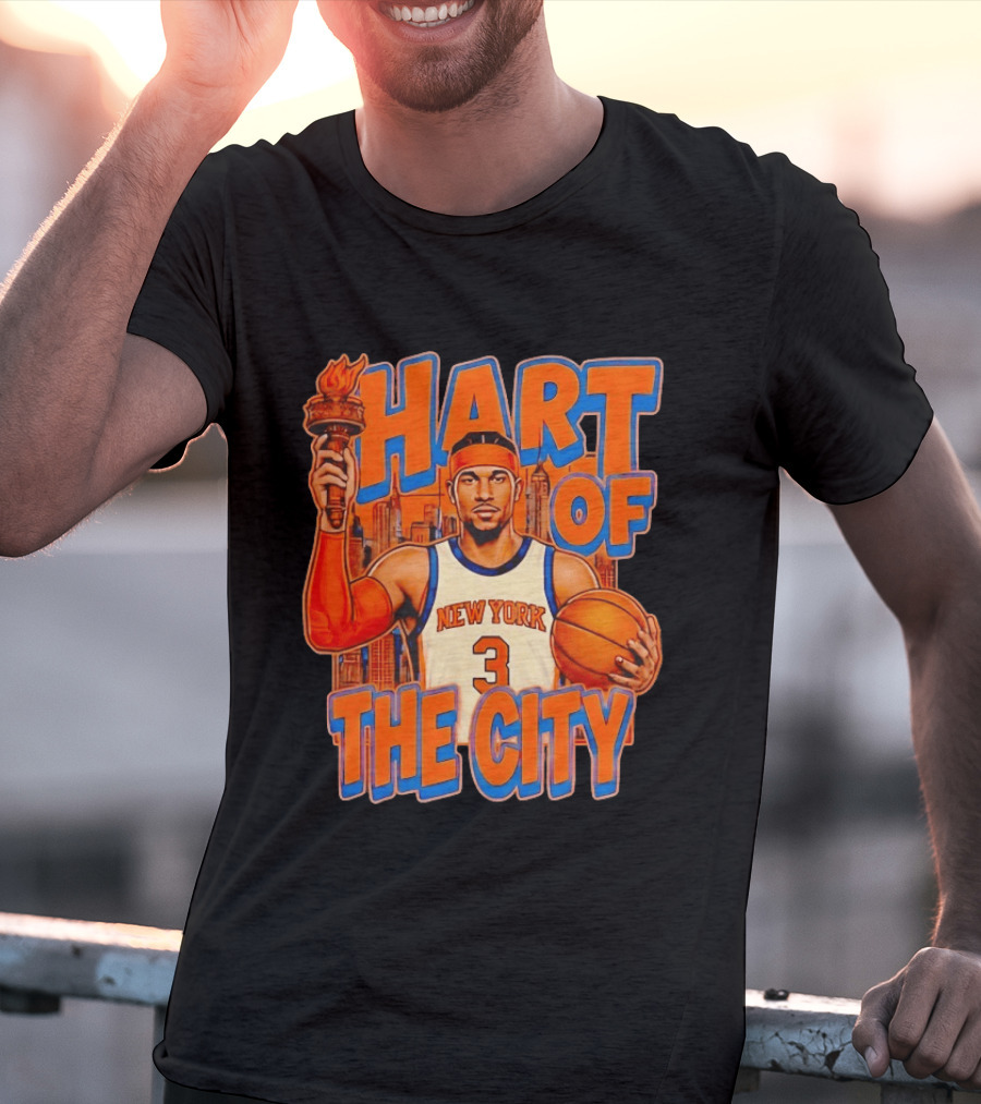 New York Knicks Josh Hart Of The City Basketball Torch Player T-Shirt
