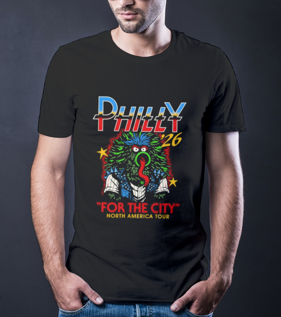 Philly 26 For The City North America Tour Monster Mascot Stars T-Shirt