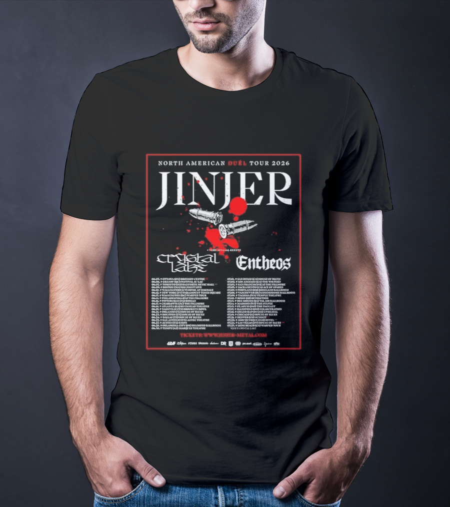 Jinjer North American Tour 2026 Concert Dates Special Guests Suicide Silence And Employed To Serve T-Shirt