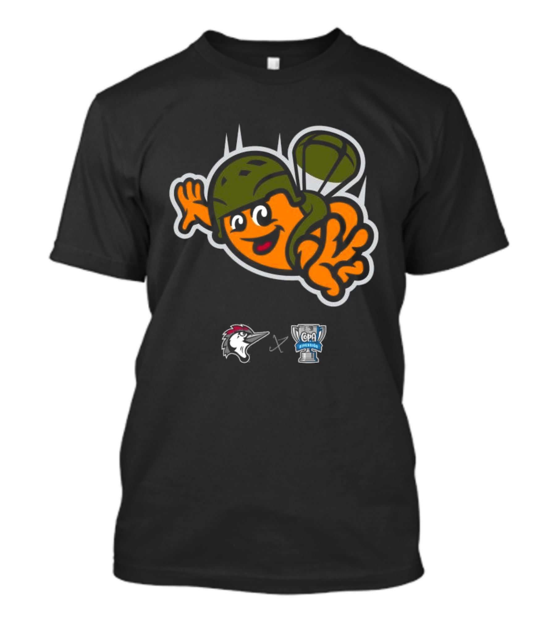 Fayetteville Woodpeckers Frijoles Saltarines De Fayetteville Parachute Character 2026 T-Shirt