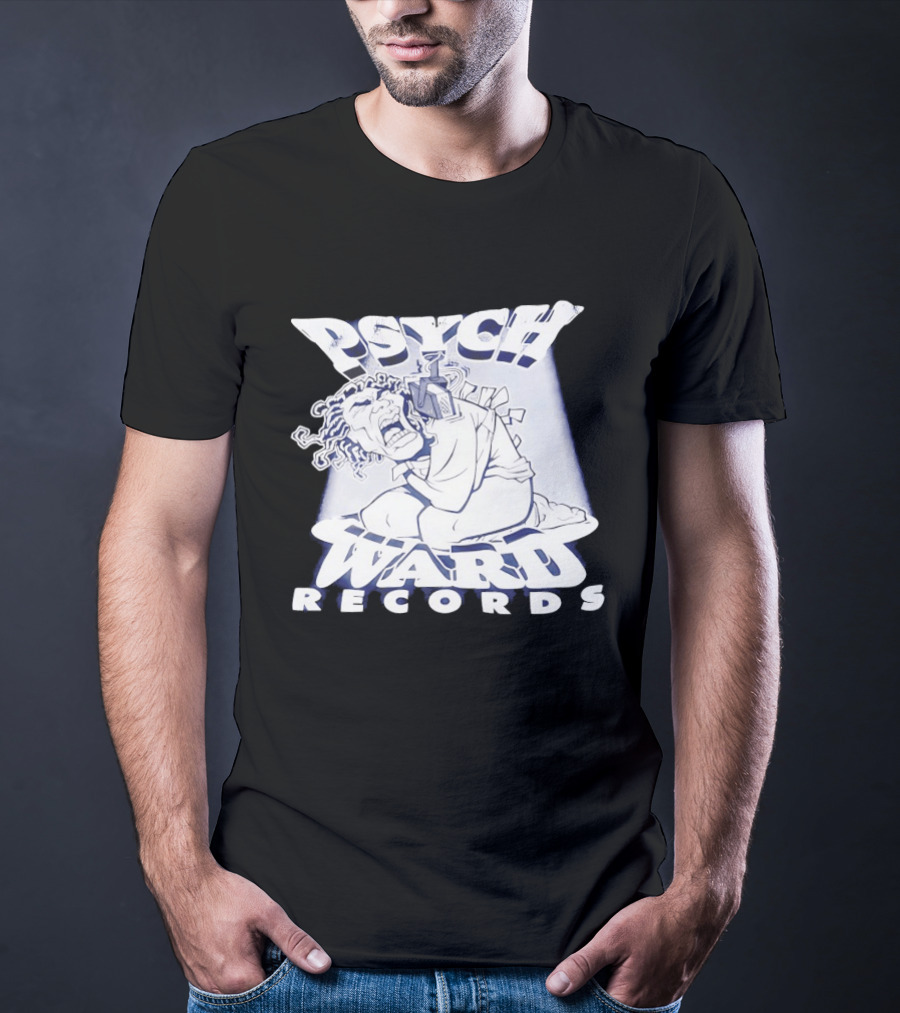 Psych Ward Records Crying Character With Microphone T-Shirt