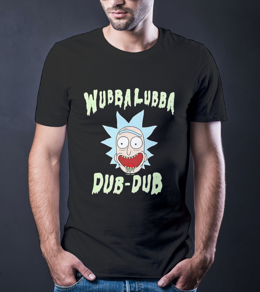 Wubbalubba Dub Dub Rick Sanchez Face T-Shirt