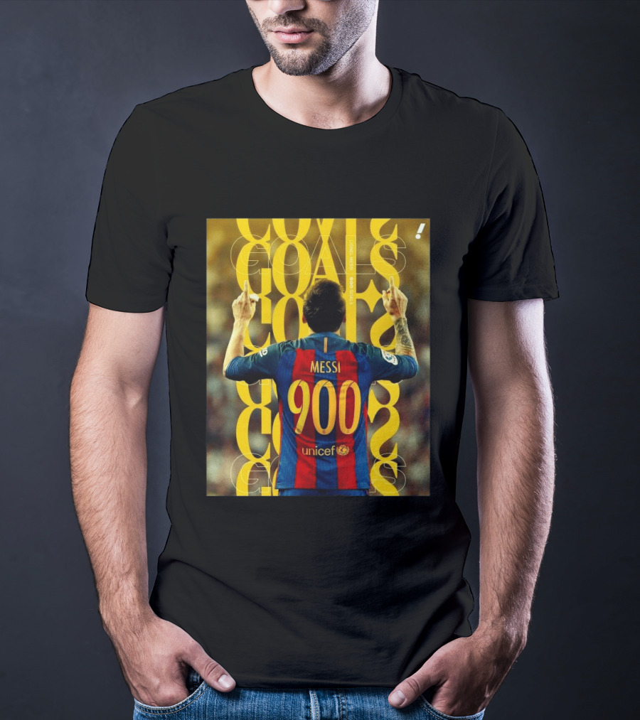 Messi 900 Goals Unicef Barcelona Jersey T-Shirt