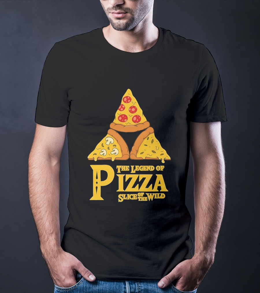 The Legend Of Pizza Slice Of The Wind Funny Gaming Parody Pizza Slices Adventure Mocking Iconic Gaming T-Shirt