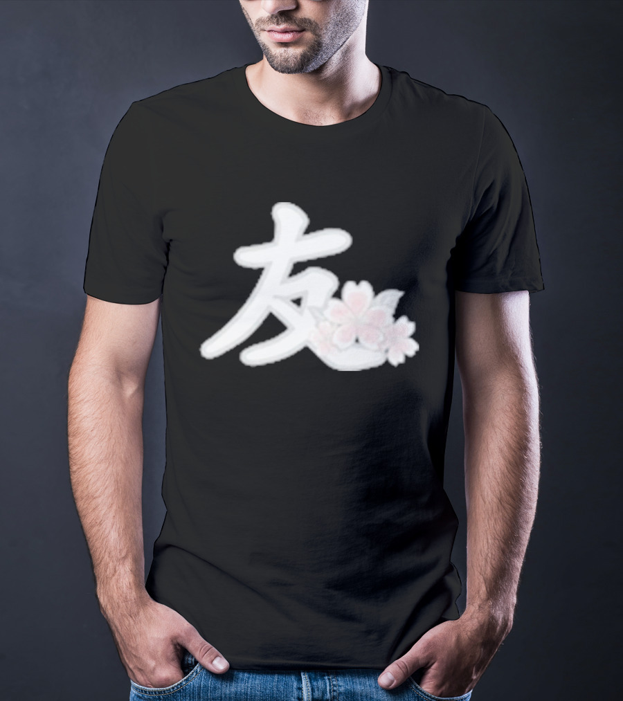 YFK Blossoms Sakura Kanji Friendship T-Shirt