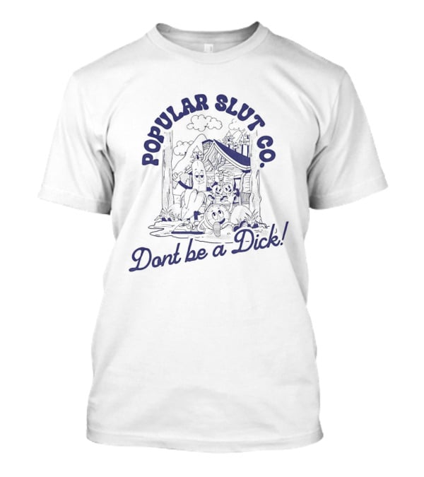Popular Slut Co Don't Be A Dick Vintage Halloween Scene T-Shirt