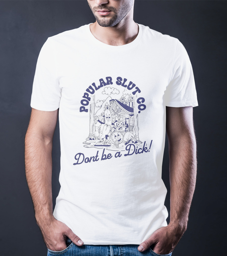 Popular Slut Co Don't Be A Dick Vintage Halloween Scene T-Shirt