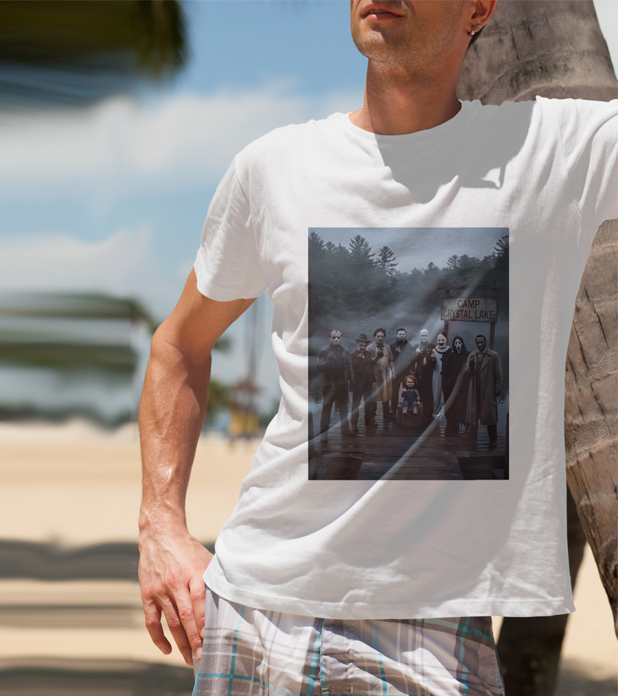 Chucky Horror Camp Crystal Lake Jason Freddy Michael Myers Scream T-Shirt