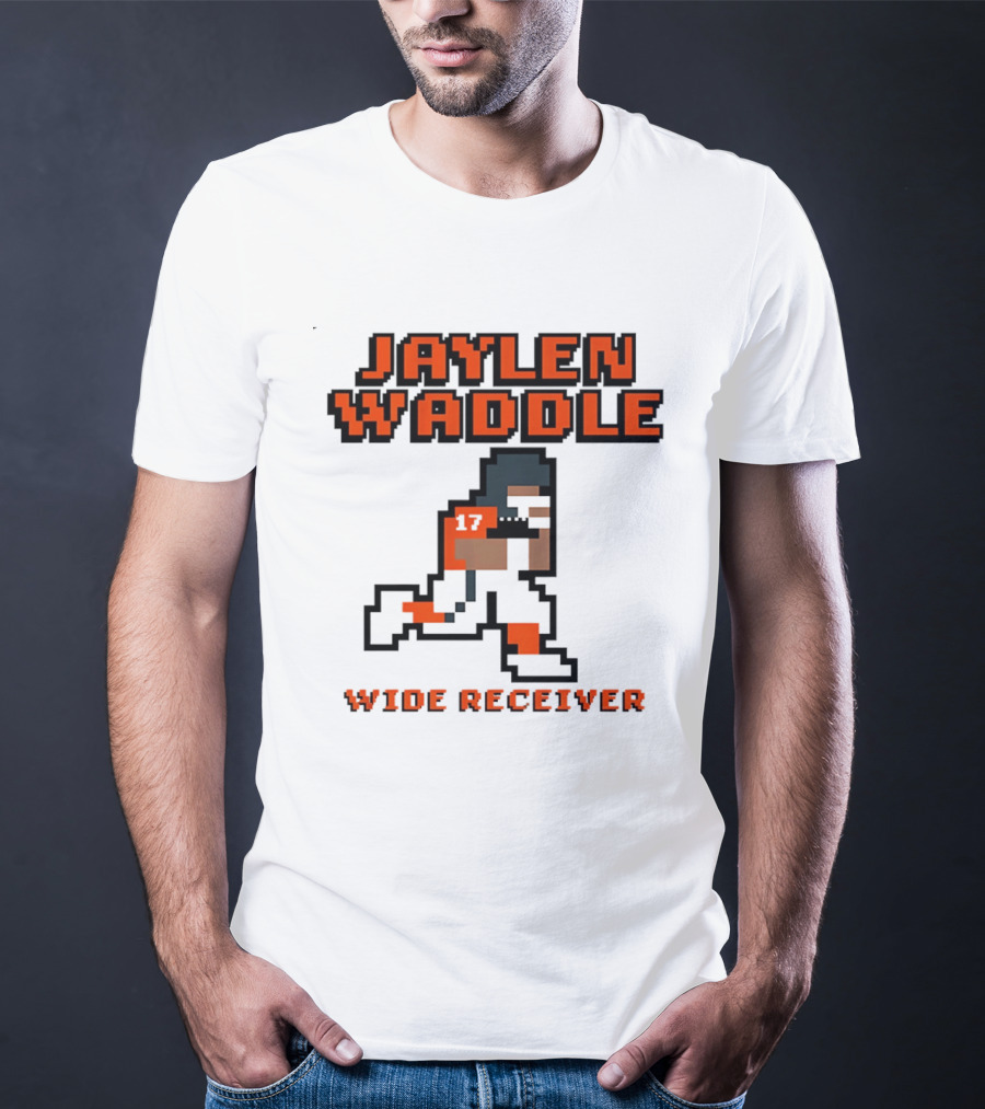 Jaylen Waddle Wide Receiver Pixel T-Shirt