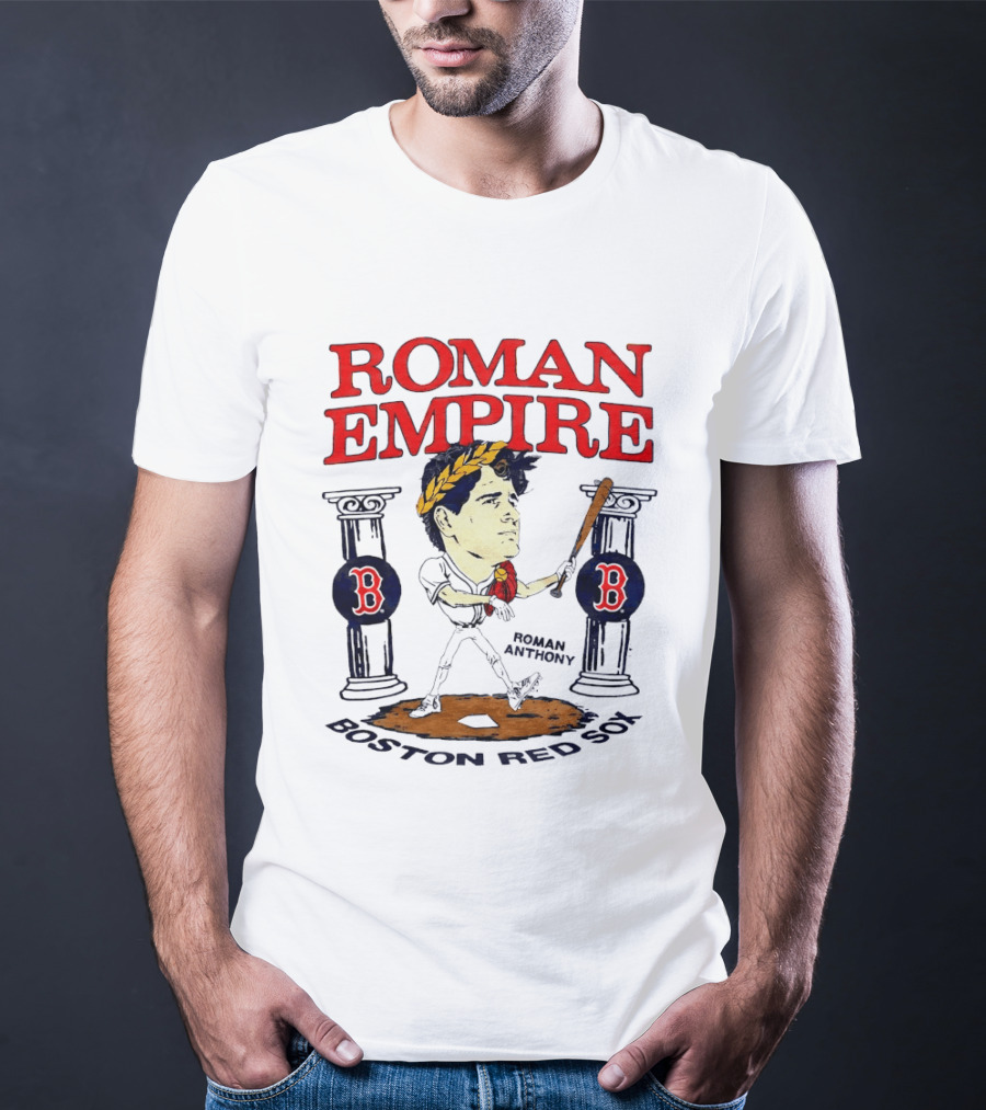 Roman Empire Boston Red Sox Roman Anthony MLB Baseball Caricature T-Shirt