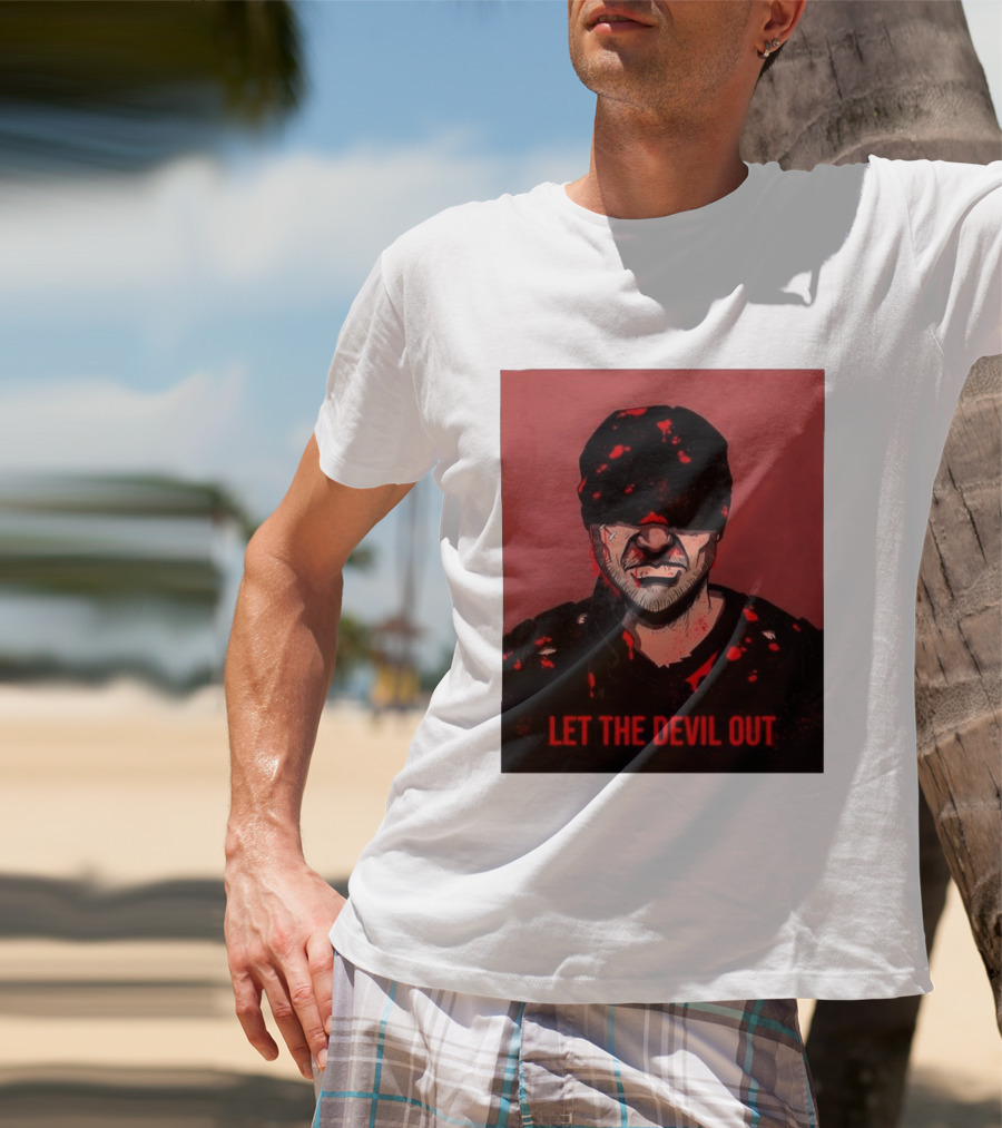 Daredevil Let The Devil Out Blindfolded Hero T-Shirt