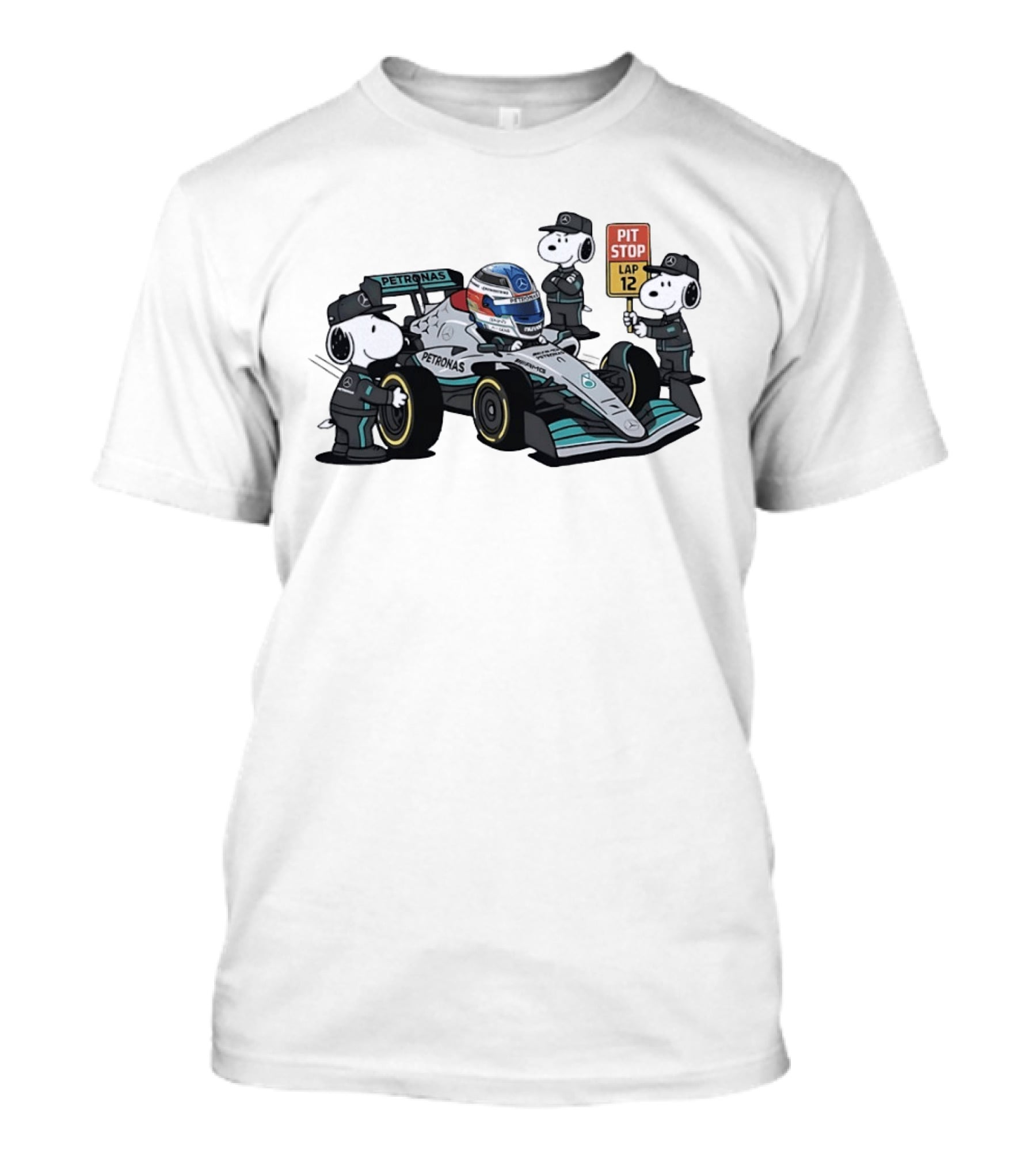 Kimi Antonelli Snoopy Petronas Pit Crew Lap 12 Formula 1 T-Shirt