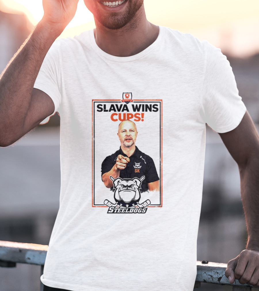 Sheffield Steeldogs Hockey Slava Wins Cups T-Shirt