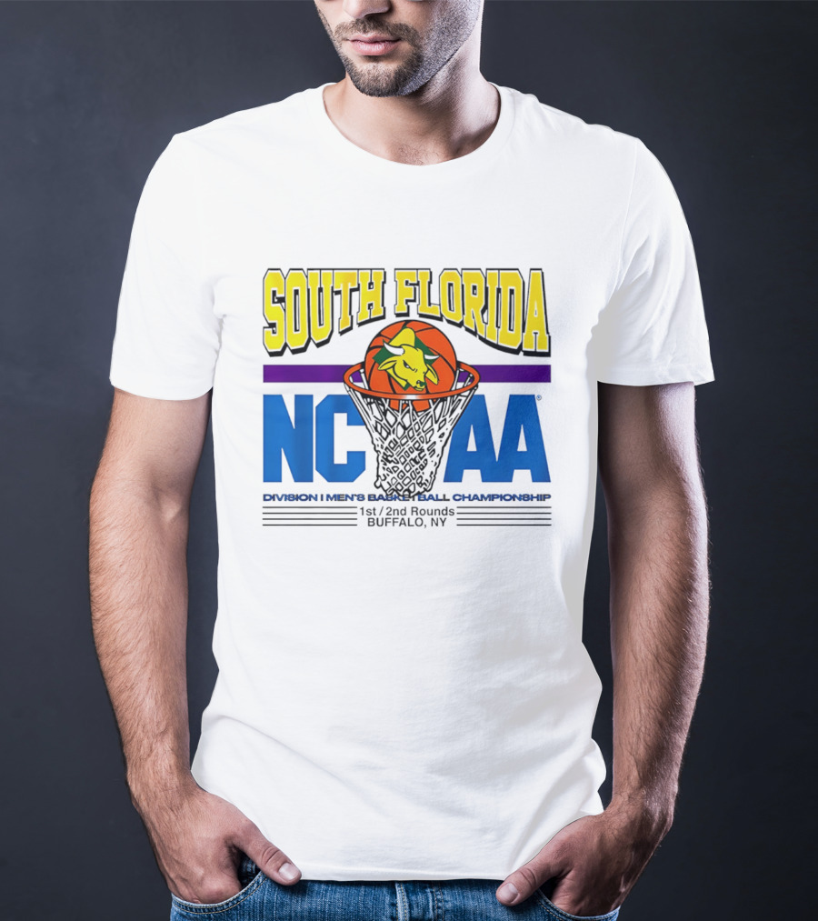 South Florida Bulls NCAA Division I Men's Basketball Championship 2026 Buffalo NY T-Shirt