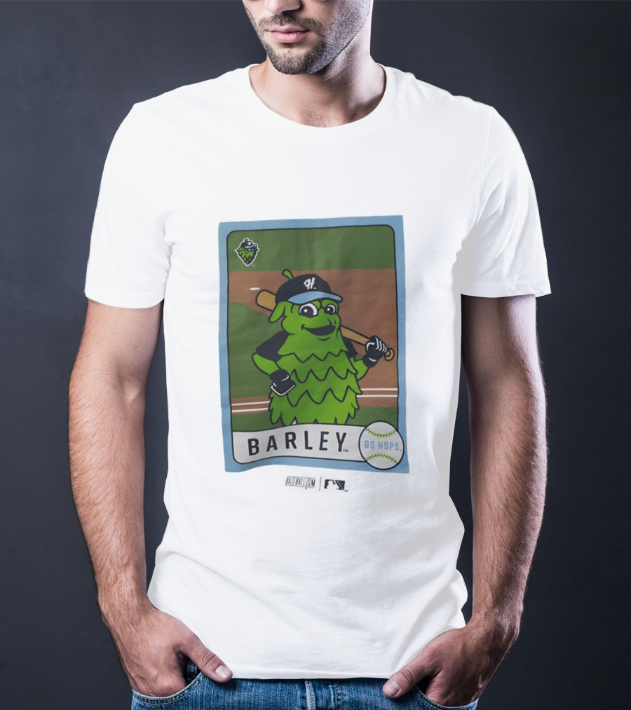 Hillsboro Hops Barley Go Hops Baseball T-Shirt