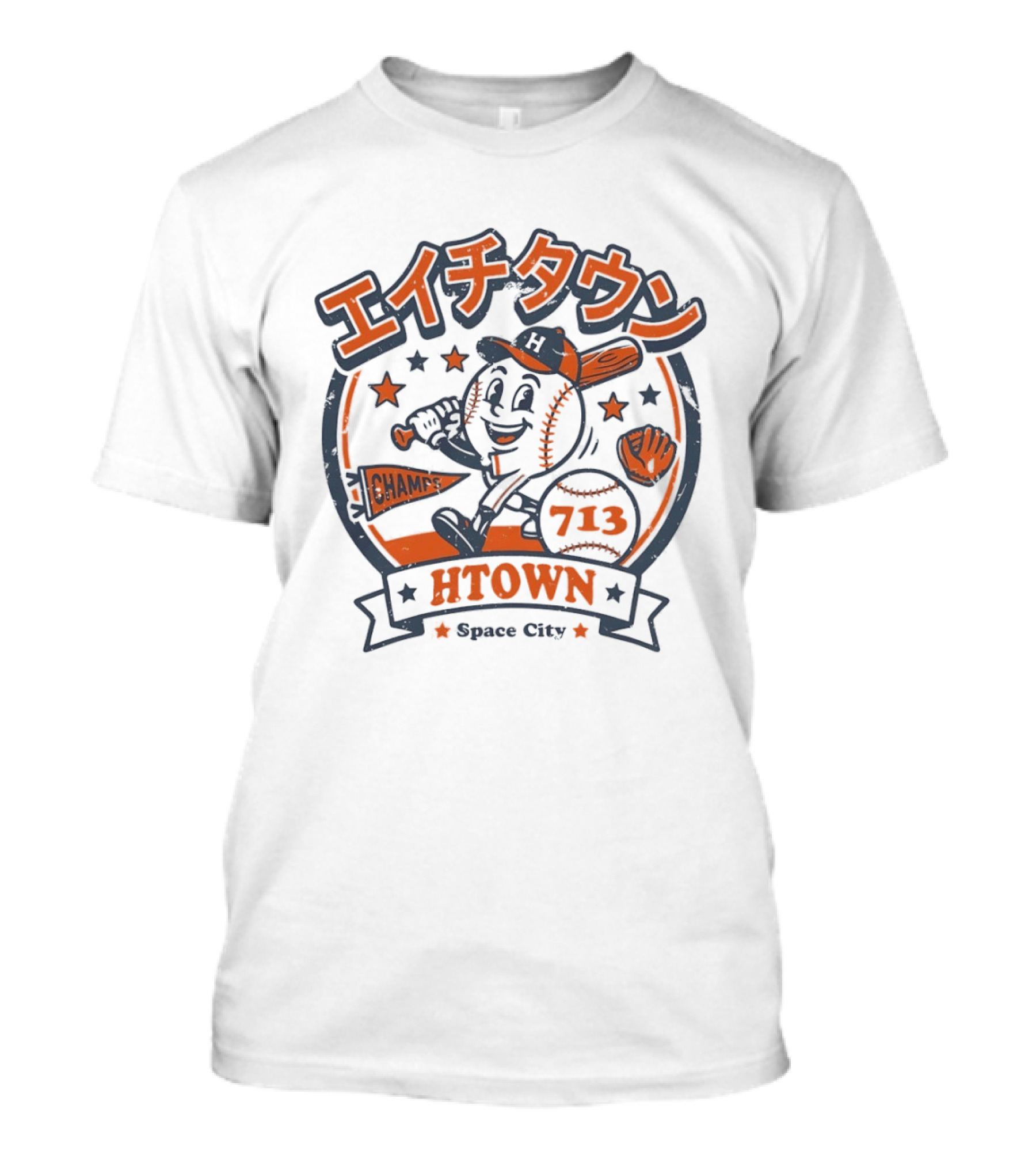 HTOWN 713 Champs Space City Baseball T-Shirt