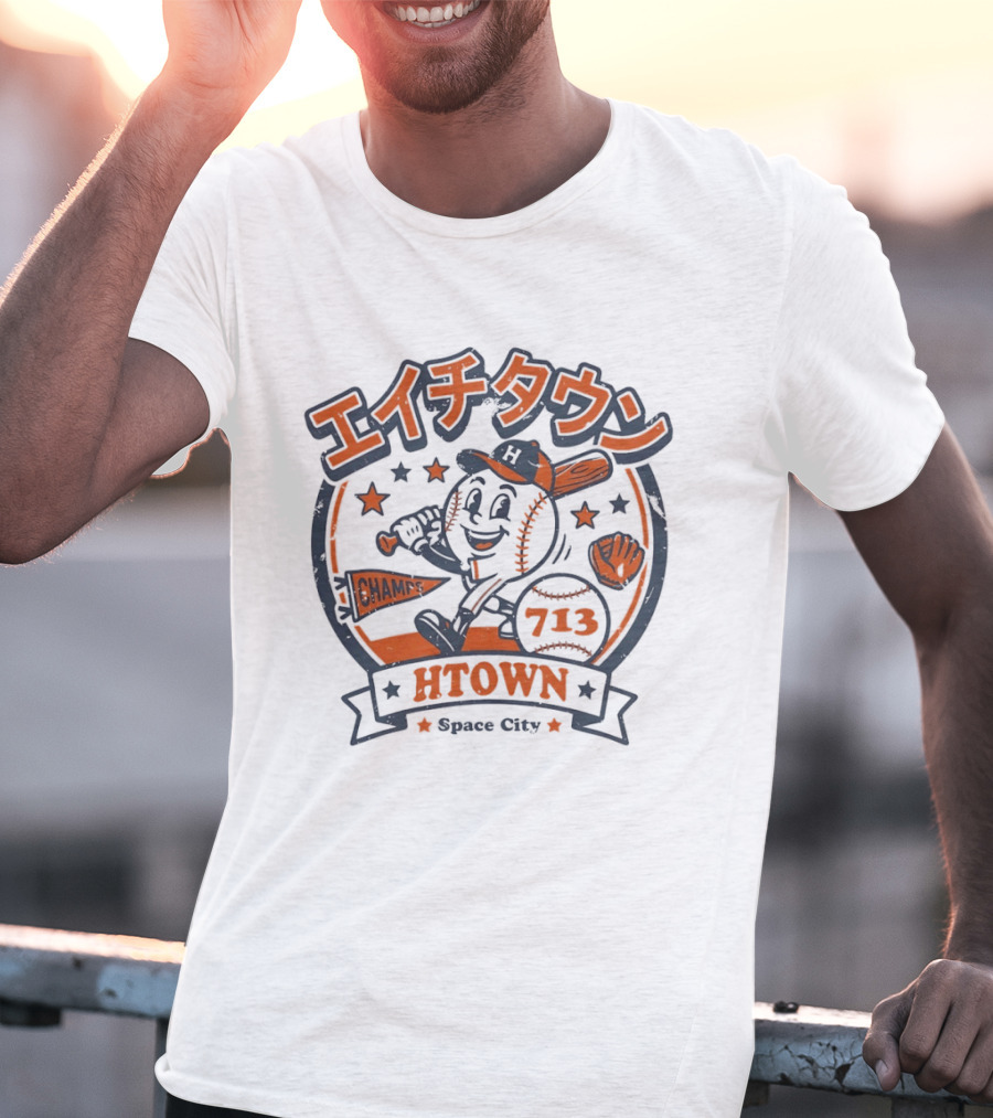 HTOWN 713 Champs Space City Baseball T-Shirt