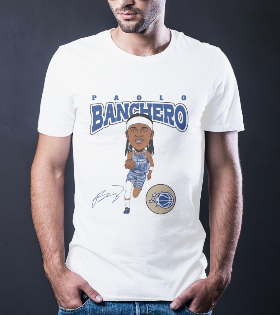 Paolo Banchero Orlando Magic Basketball Player Cartoon T-Shirt