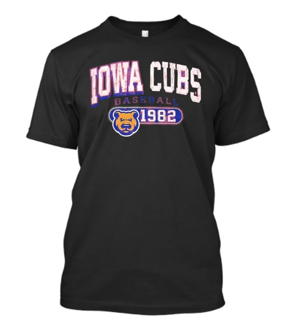 Iowa Cubs Baseball 1982 Vintage Emblem With Bear T-Shirt