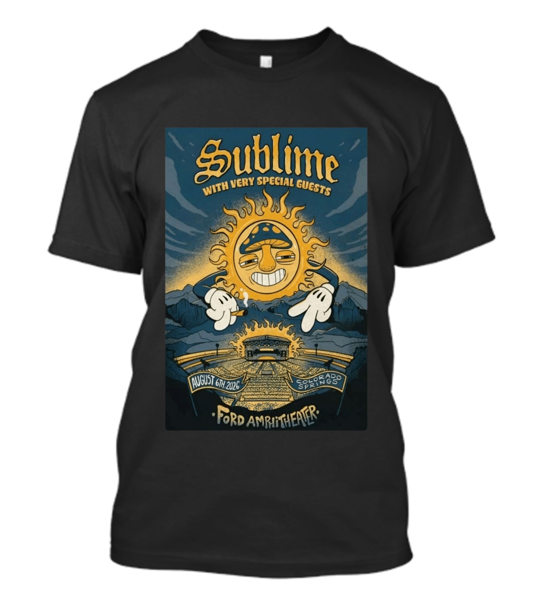 Sublime With Very Special Guests August 6 2026 Ford Amphitheater Colorado Springs T-Shirt
