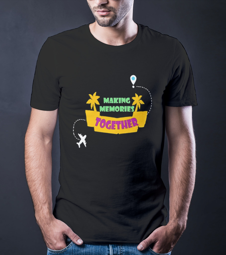 Making Memories Together Tropical Adventure With Plane And Palm Trees T-Shirt
