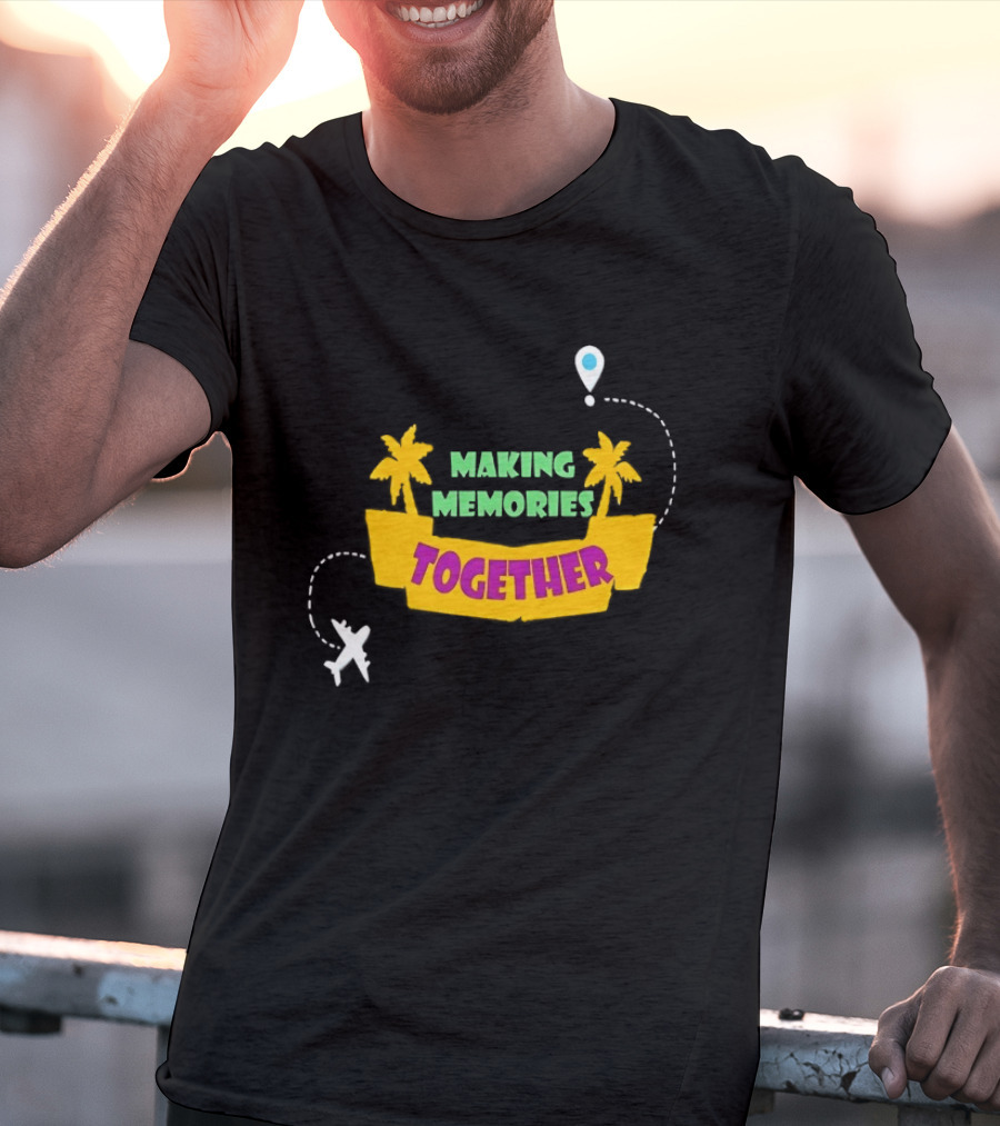 Making Memories Together Tropical Adventure With Plane And Palm Trees T-Shirt