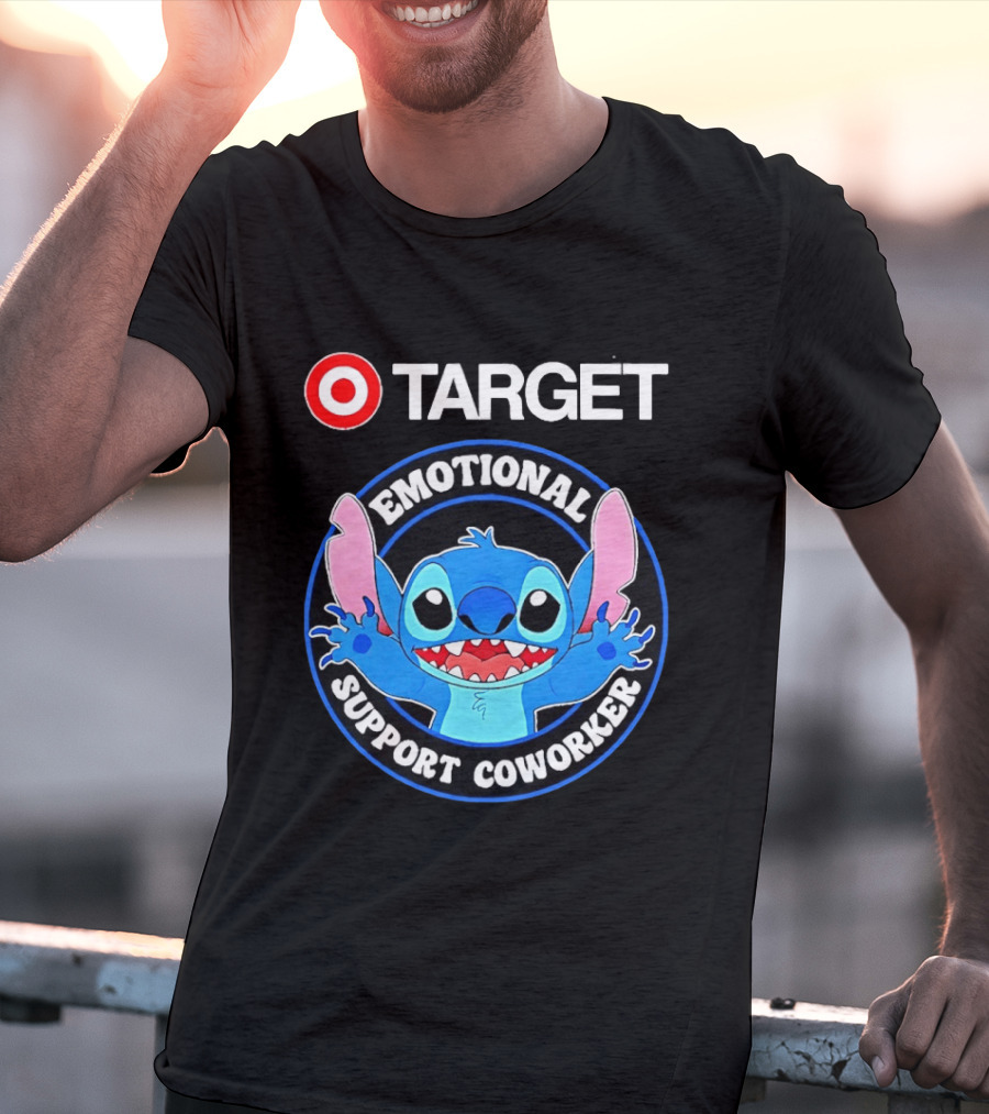 Target Happy Stitch Emotional Support Coworker T-Shirt