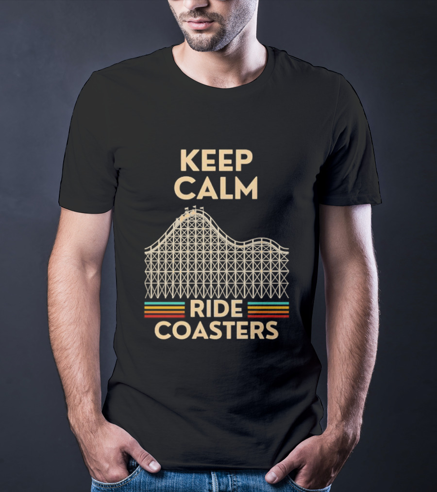 Keep Calm Ride S Retro Amusement Park T-Shirt