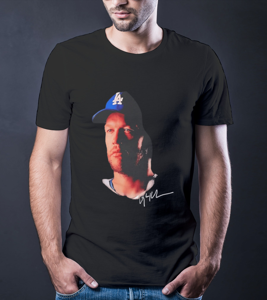 Clayton Kershaw LA Dodgers Baseball Cap Image T-Shirt