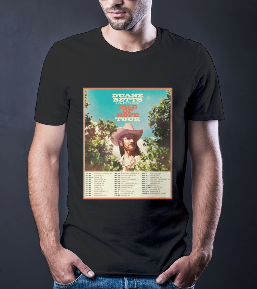 Duane Betts Palmetto Motel Isle Of Hope Tour Dates 2026 T-Shirt