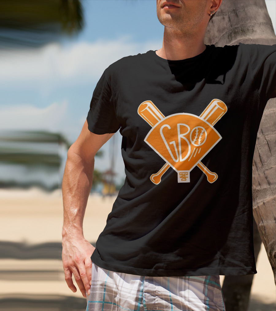 GBO Baseball Orange Crossed Bats University Of Tennessee Vols T-Shirt