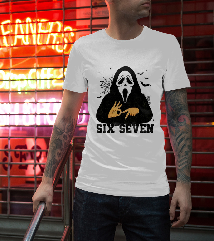 Ghostface Six Seven Halloween Bundle Bats And Webs T-Shirt