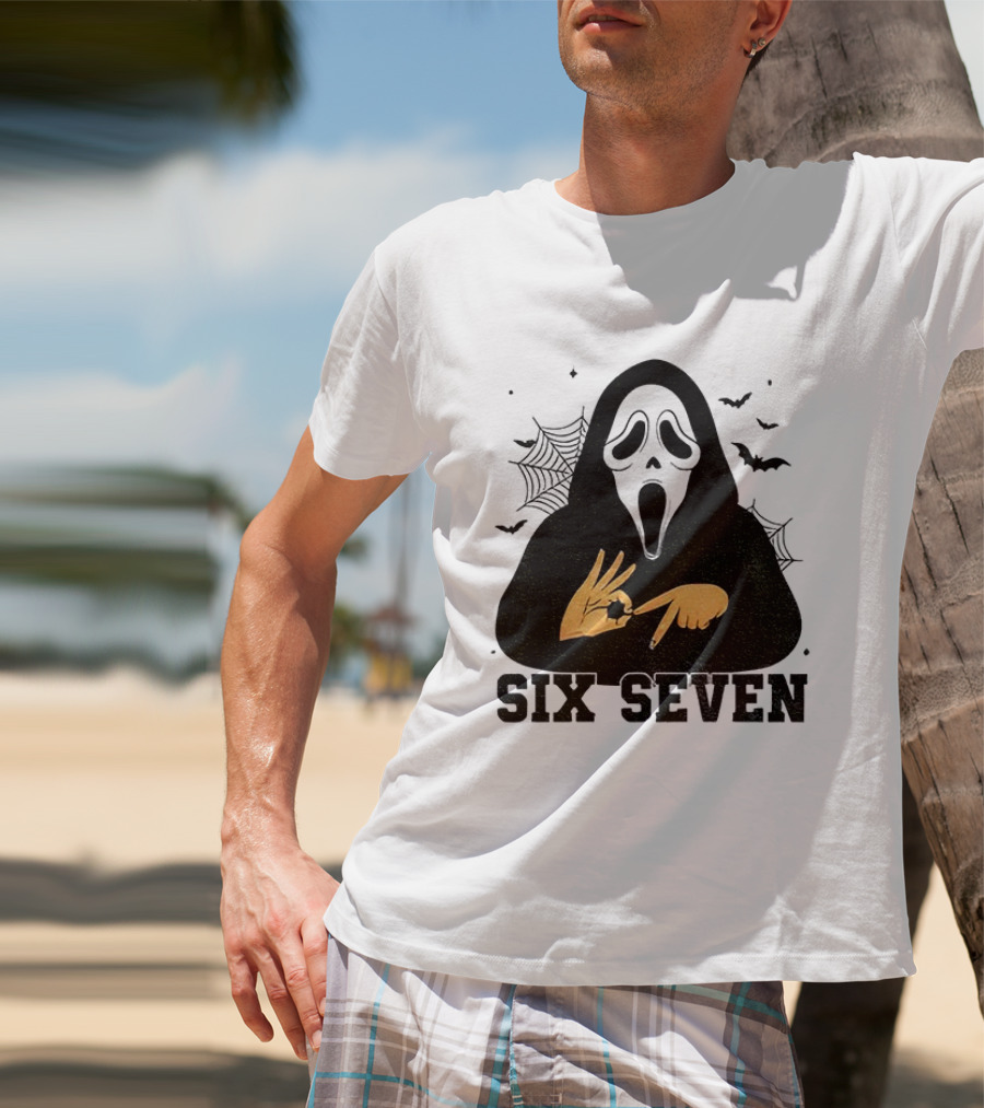 Ghostface Six Seven Halloween Bundle Bats And Webs T-Shirt