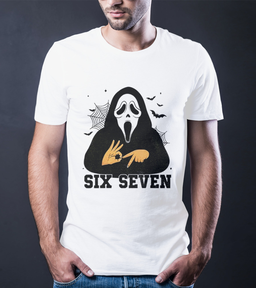 Ghostface Six Seven Halloween Bundle Bats And Webs T-Shirt