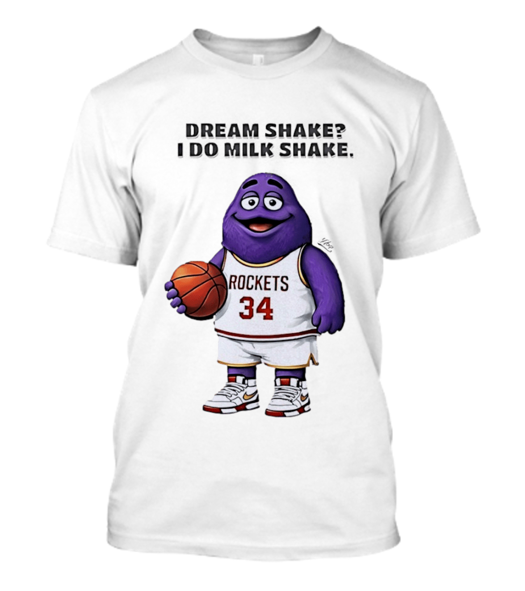 Dream Shake Rockets Basketball 34 Milk Shake Grimace T-Shirt