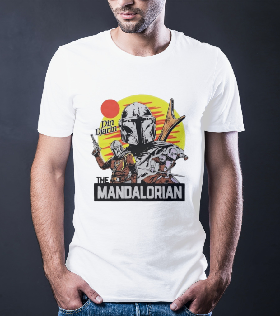 The Mandalorian Din Djarin Star Wars Retro Comic T-Shirt
